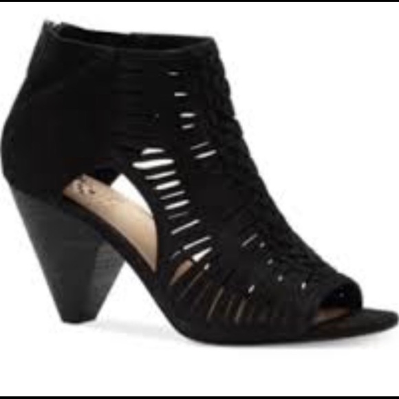 Vince Camuto Eldora Black sueded leather wedge Shoes sz 9M - Picture 14 of 14